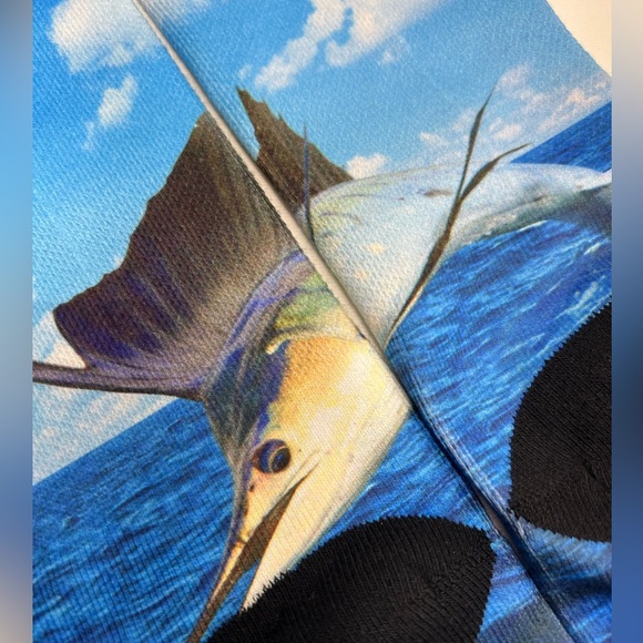 ODD SOX Outdoor Marlin Blue Socks - Size: 6-13 >  NEW - Picture 5 of 5